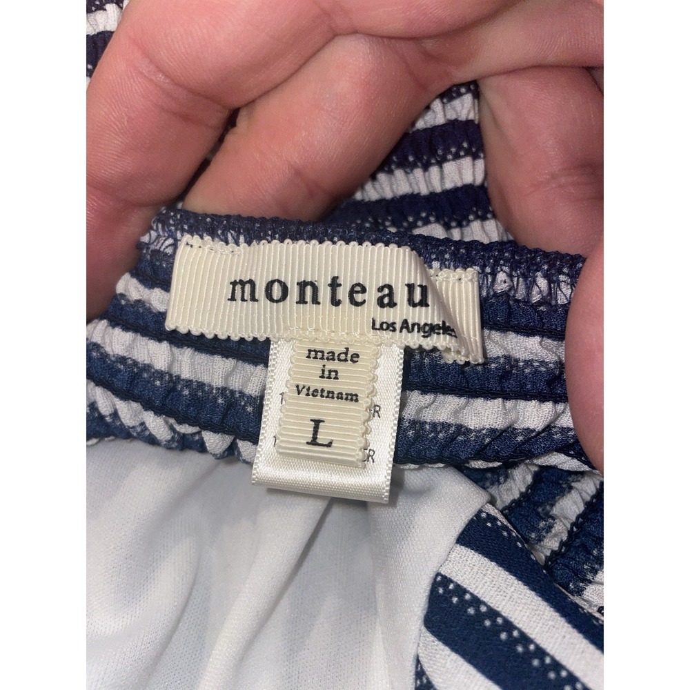 Monteau Women Blue Jumpsuit Romper w/Pockets - Size Large - Picture 4 of 7